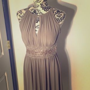 Beautiful tan/beige dress barn dress. EUC